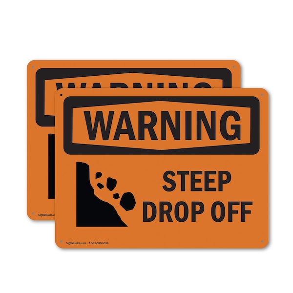 Signmission 12 in Height, 18 in Width, Plastic, Rectangle OS-2PACK-WS-P-1218-L-12412 - main